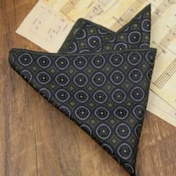 23cm New Classic Striped Pocket Square Men Formal Suit Accessories Polyester Green Dots Handkerchief Wedding Fashion Hanky Gift
