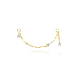AIDE 925 Sterling Silver 9 Types Zircon CZ Chain Spare Parts Rock Punk Hoop Piercing Hoops Drop Earring Fine Jewelry Gift 1pc