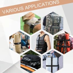 4 Sets Buckles for Straps, Release Buckle Plastic Clip Dual Adjustable, for Luggage Nylon Strap Webbing Outdoor Backpack