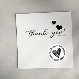 500pcs Heart Stickers 1 Inch Round Envelope Sealing Label for Wedding Party Invitation Card Gift Decor Tags