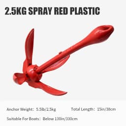KOETSU Marine Kayak Anchor Kit - 5.5lb Folding Anchor, Suitable for Fishing Kayaks Folds for Easy Storage and Portability.