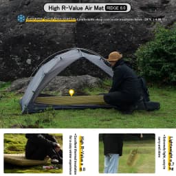 Soomloom R 8.0 High R-Value Air Mat - Portable Inflatable Mat Sleeping Pad for High-Altitude Camping, Hiking & Mountaineering