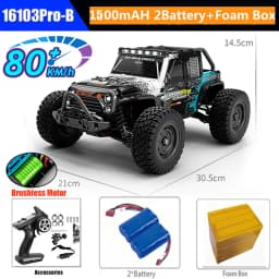 50 or 80KM/H Rc Cars 1/16 Off Drift Road 4WD with LED 2.4G Waterproof Remote Control Monster Truck for Adults and Kids Toy Gift