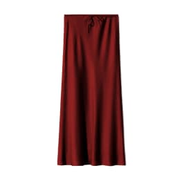 New In 2026 Women's Spring Summer Solid Color Satin Long Skirt High Waist Lace-up Trendy Elegant Faldas Female Beach Maxi Skirts