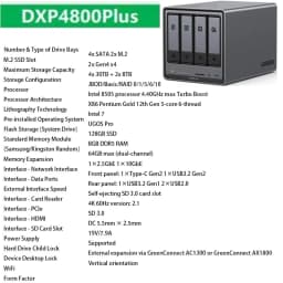 PrivateCloud DXP4800 Four-Bay NAS Home Network Storage Host Server Personal Cloud Drive AI Photo Album File Synchronisation N100