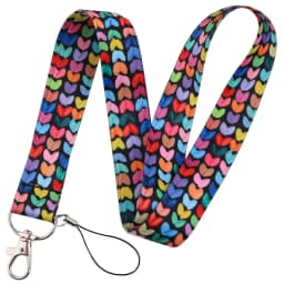 LB3010 Pink Love Neck Strap Lanyard for Key ID Card Cell Phone Straps USB Badge Holder DIY Neck Strap Hang Rope Rainbow Keychain