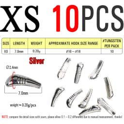 ICERIO 10PCS Fast Sinking Nymphs Scud Fishing Fly Tungsten Heavy Body Jig Hook Back Bead Fly Tying Material Accessories