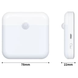 Motion Sensor Led Light Usb Charging Square Lamp for Bedroom Kitchen Stair Hallway Wardrobe Cupboard Lighting Night Lights