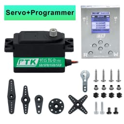 PTK 9715 TG-D Hollow Cup Waterproof Servo Metal Short Body Servo Rock Climbing Bike Drifting Bike RC Helicopter Protocol SR SSR