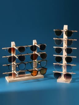Handmade Wooden Display Organizer Rack for Glasses And Jewelry - Versatile Retail & Personal Use Storage Solution