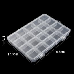 Plastic Clear Organizer Box Bead Storage Containers with Adjustable Dividers for Craft Jewelry Fishing Tackles Parts Storage