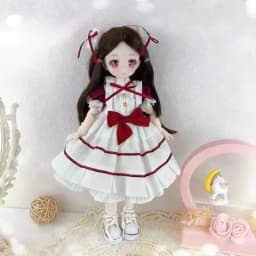 30cm Kawaii BJD Doll Girl 6 Points Joint Movable Doll with Fashion Clothes Soft Hair Dress Up Girl Toys Birthday Gift Doll New