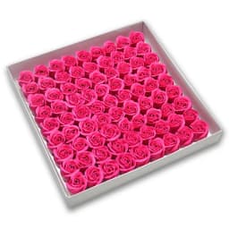 81pcs Three-Layer No Flower Base Rose Soap Flower Head Decoration Flower Box Wedding Bouquet Valentine'S Day Artificial Flower
