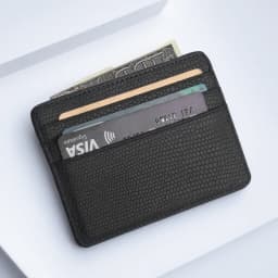 Mini Travel PU Leather Card Holder Wallet Lizard Pattern ID Window Case for Men Women Compact Wallet Organizer