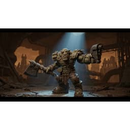 Fantasy Orc Warrior Miniature Set, Unpainted 3D Printed Models for Tabletop RPG and Collecting