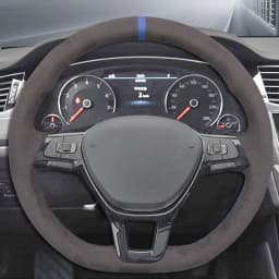 Anti-Slip Suede Leather Car Steering Wheel Braid Cover For Volkswagen VW Golf 7 Mk7 New Polo Jetta Passat B8 Tiguan Sharan