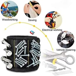 Magnetic Tool Wristband with Strong Nail Suction Working Magnetic Wristband for DIY Crafts Home Improvement