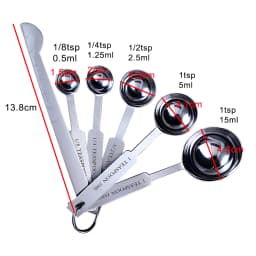 Stackable Measuring Cups and Spoons Set Baking Tools Stainless Steel Coffee Measuring Spoon Kitchen Accessories 1/4/6 PCS
