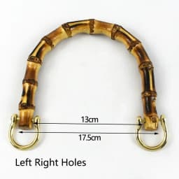 1/2Pcs Deepeel Natural Bamboo Handle Clutch HandBag Frame Replacement U-shaped Handles for Woven Bag Luggage Hardware Accessory