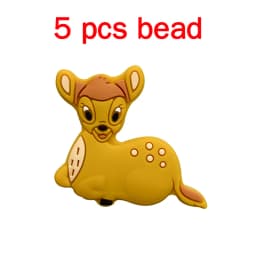 5pcs Silicone Pacifier Chain Cartoon Beads Baby DIY Care Nipple Chain Ornaments Parts