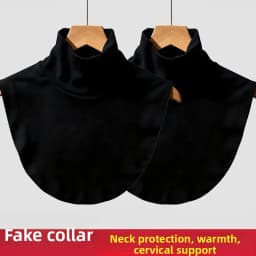 Women's Versatile Stripe Half High Neck Faux Collar Scarf Neck Protection Winter Cold Resistance Autumn Spring Fashion Accessory