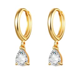 CRMYA Silver Gold Filled Dangle Earrings For Women CZ Zircon Long Water Drop Earring Men Jewelry Circle Ear Ring Wholesale