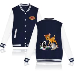 Bambi Varsity Baseball Bomber Jacket Men Women Hip Hop Harajuku Jackets Kids Boys Girls Single Coats