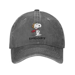 Snoopy Joe Cool Baseball Caps Vintage Distressed Denim Cartoon Headwear Unisex Style Outdoor Activities Adjustable Fit Caps Hat