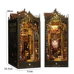 DIY Book Nook Kit Wooden Mini Doll House 3D Puzzle Model Building Bookshelf Booknook Home Decor Toys For Xmas Birthday Gifts