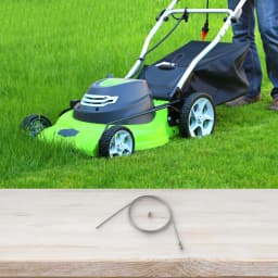 Steel Wire Throttle Cable with Z Hook End and Screw Nipple for Garden Machines Including Brush Cutters and Lawnmowers