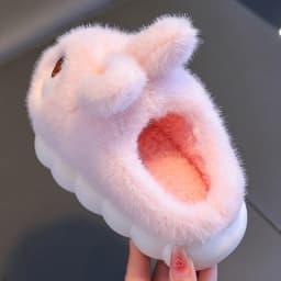 New Cute Rabbit Children's Cartoon Winter Slippers Comfortable Warm House Shoes Boys Girls Indoor Home Fluffy Slippers