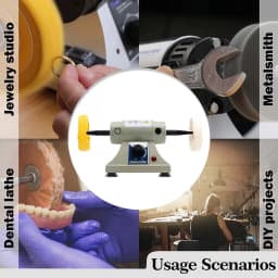 Professional Tabletop Double-Head Polisher & Grinding Machine – Adjustable Speed for DIY Jade, Jewelry & Metal Polishing