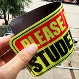 Student Driver Magnet for Car New Drivers Sticker Safety Warning Reflective Novice Driver Sticker Please Be Patient Student 1/3P