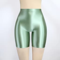 Women Cropped Pants Oily Shiny Luster Tights Form-fitting Opaque Sexy High Waist Capris Smooth Super Smoothy Skinny Leggings