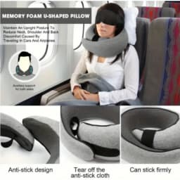 Portable U-shaped Travel Pillow Memory Foam Snail Pillow Travel Neck Support Neck Pillow Adjustable Soft Noon Break Pillows