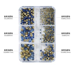Nail Art Rhinestones Kit 2400pcs Nail Gems Ab Flatback Rhinestones Gems Stones with Storage Organizer for Design Bright Holiday