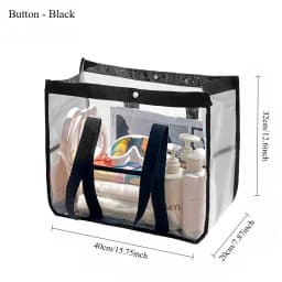 Transparent Zipper Storage Bag with Handle, Large Travel Organizer for Home and Travel, Durable and Practical Design