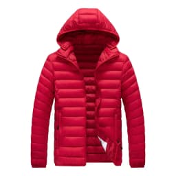 2024 New Men's Lightweight Padded Jackets Autumn Spring Warm Demi-season Hooded Zip-up Parka Black Big Size Coat Male Outerwear