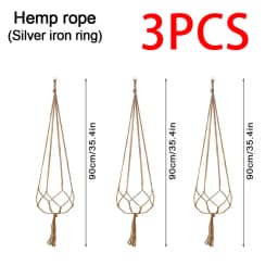 Hanging Plant Pot Hanging Basket Vases with Hook Creative Macrame Suspension Plant Planters for Hanging Flower Pot Net