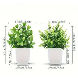 Wholesale OEM/ODM Artificial Mini Potted Plants Fake Sprayed Eucalyptus Plant in Pots House Plants for Home Office