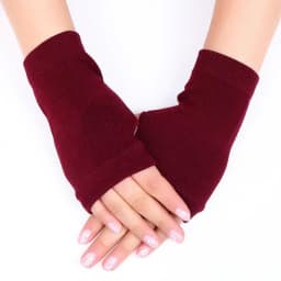 1 Pair Half Finger Gloves Solid Color Stretch Mittens Women Short Fingerless Gloves Winter Warm Knitted Gloves Cosplay Gloves