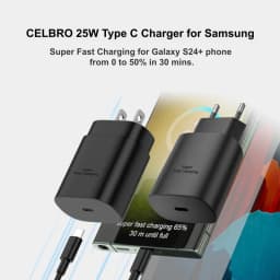 For Samsung Charger 25W Type C Fast Charge Charger 1M 1.5M 2M Cable for Galaxy S26 S25 S24 S23 S22 S21 Z Flip 8 A56 A36 A17 A35