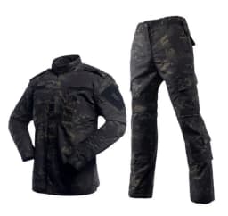 Black Tactical BDU Uniform Combat Shirt Pants Set Men Shooting Suit Combat Hiking Clothing Training Hunting Jacket and Pants