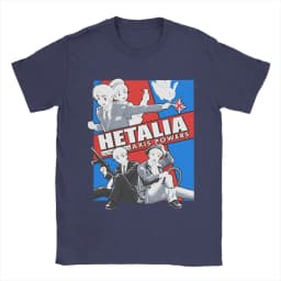 Hetalia Axis Powers T-Shirt for Men Creative Cotton Tee Shirt Crew Neck Short Sleeve T Shirts Printed Clothes