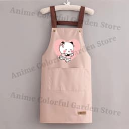 Bubu Dudu Kitchen Waterproof Oil Resistant Apron for Men Women Anime Fashion Aprons Cooking Solid Color Hotel Work Clothes Gifts