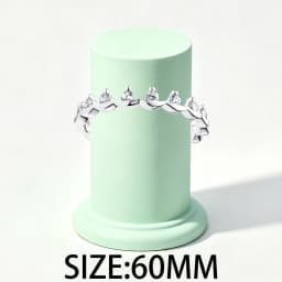 2026 New 925 Silver Sparkling Heart Shaped Rose Sun Moon Women's Seal Ring Display Tool DIY Exquisite Charm Jewelry Gift