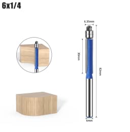 1/4′′ 5/16′′ 3/8′′1/2′′ Router Bit 6mm 1/4′′ Shank Flush Trim Bit With Two Bearings Router Bits For Wood Trimming Cutters