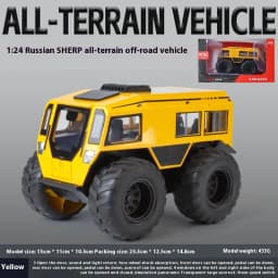 1:24 Scale Sherp ATV Model Car with LED Lights - Realistic Detail for Kids' Adventure Play - Cross-Country Fun, Toy Vehicle