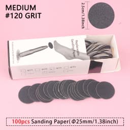 Professional Replaceable Sanding Paper 25mm Pedicure Disc Foot Dead Skin Cuticle Callus Removal Foot Rasp Files Sandpaper Tools