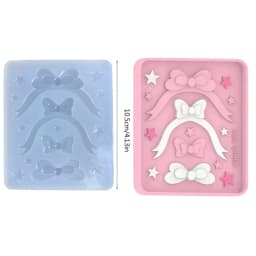 Resin Shaker Mold Flowers Small Flexible Pendant for Keychain Hollow Silicone Mold Epoxy Jewelry Making Pendant Quicksand Mould